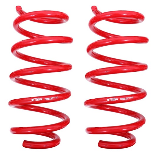 BMR Red Front Lowering Springs 08-23 Dodge Challenger V8 RWD - Click Image to Close